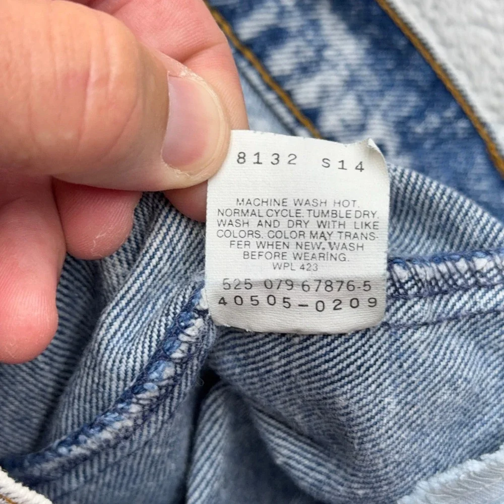 Vintage Levi's 80s Jeans Mens 31 Blue 305 Straight Acid Orange Tab Made in USA